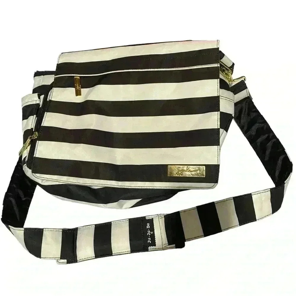 Jujube be prepared black white stripe diaper bag or Purse